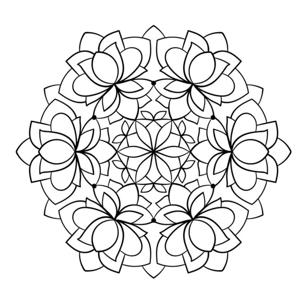 Abstraktní Ozdoba Mandala Elegantní Vzor Zbarvení Prvku Stránky — Stockový vektor