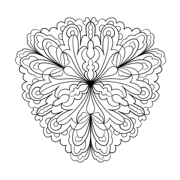 Okrągły Wzór Elegancka Ozdobna Mandala Henny Tatuaż Naklejki Dekoracyjne Kolorowanki — Wektor stockowy
