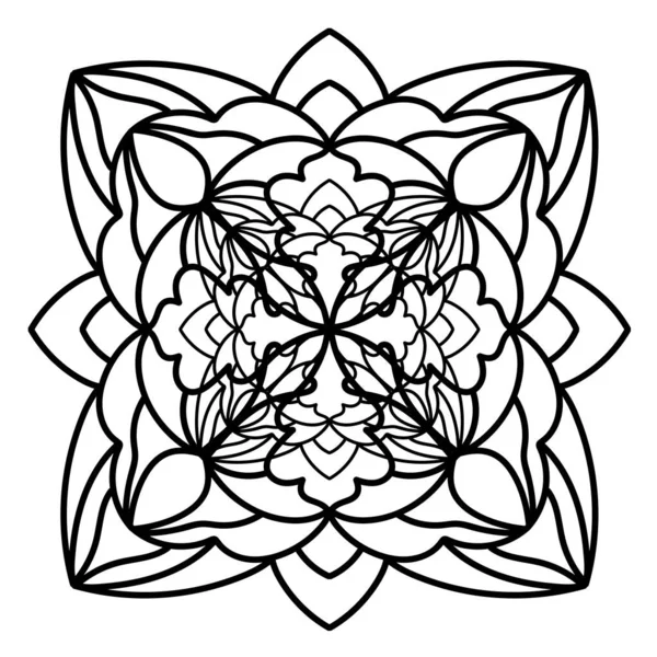 Patrón Circular Mandala Para Pegatinas Henna Tatuaje Decoración Web Adorno — Archivo Imágenes Vectoriales