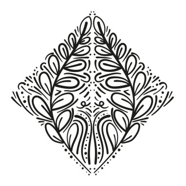 Grafik tasarımı için süs eşyası. Zarif vektör illüstrasyonu.