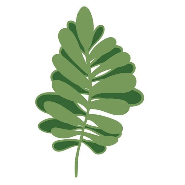 Πράσινο Φύλλο Φυτού Εικονογράφηση Διανύσματος — Διανυσματικό Αρχείο
