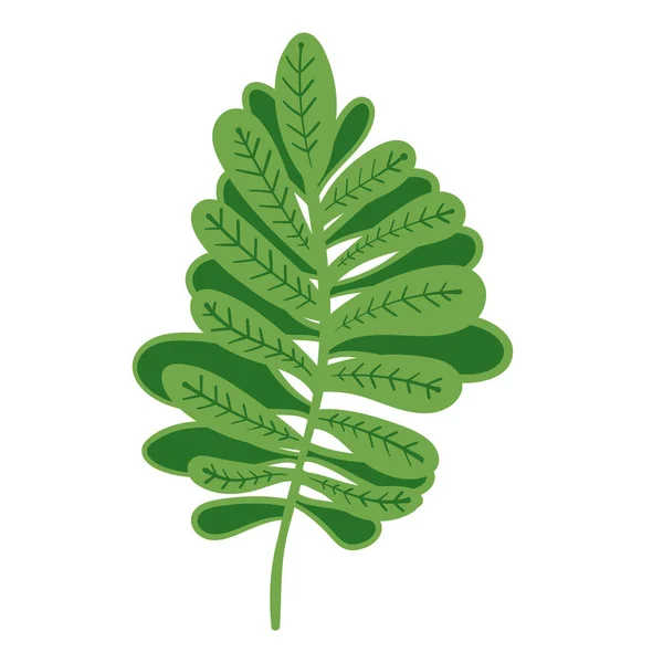 Zielony Liść Rośliny Ilustracja Wektora — Wektor stockowy