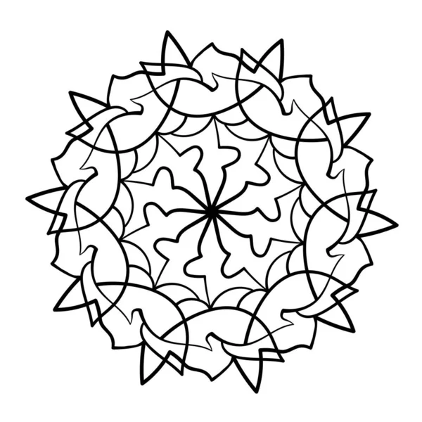 Modèle Circulaire Mandala Décoratif Ornement Élégant Dans Style Ethnique Livre — Image vectorielle