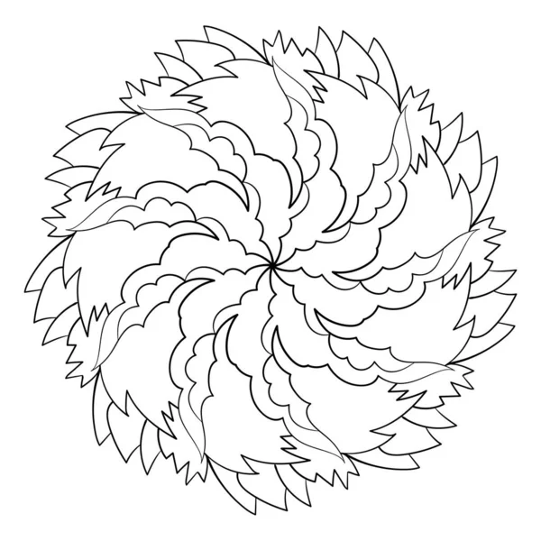 Modèle Circulaire Mandala Décoratif Ornement Élégant Dans Style Ethnique Livre — Image vectorielle