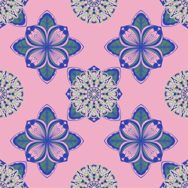 Soyut süslemeli kusursuz vektör deseni. Yüzey tasarımı için grafik arkaplan.