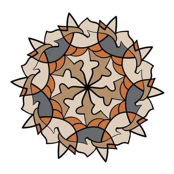 Ornement Décoratif Illustration Vectorielle Mandala Elégant Élément Design Graphique Coloré — Image vectorielle