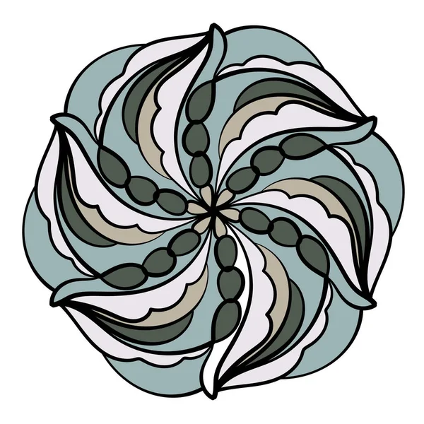 Adorno Decorativo Ilustración Vectorial Mandala Elegante Elemento Diseño Gráfico Colorido — Archivo Imágenes Vectoriales