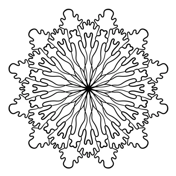 Decorative Mandala Circular Pattern Elegant Ornament Coloring Book Page Vector — Stock Vector