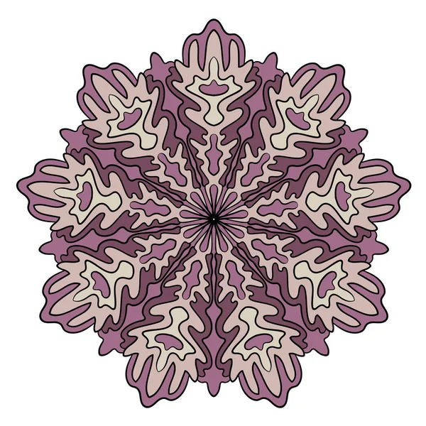 Modello Circolare Mandala Decorativo Elegante Ornamento Rotondo Illustrazione Vettoriale — Vettoriale Stock