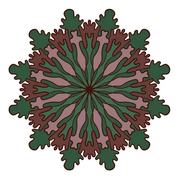 Patrón Decorativo Mandala Circular Elegante Adorno Redondo Ilustración Vectorial — Vector de stock