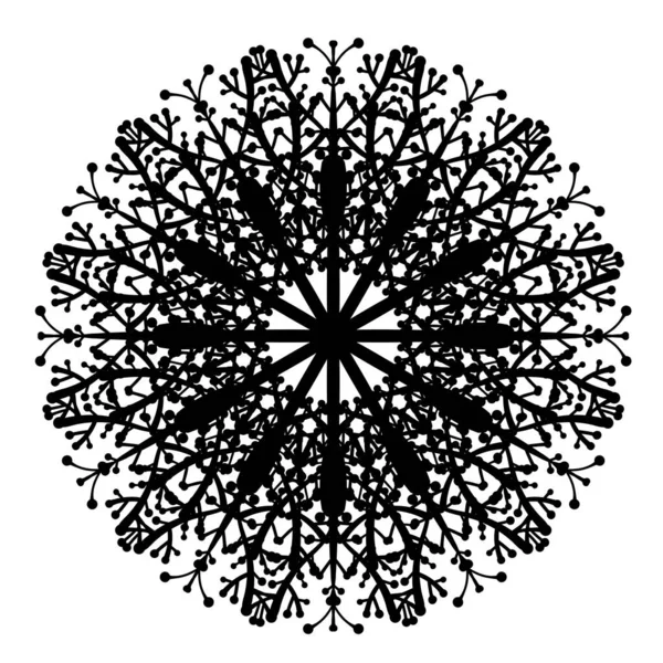 Διακοσμητικό Μανδάλα Κυκλικό Μοτίβο Κομψό Στρογγυλό Στολίδι Εικονογράφηση Διανύσματος — Διανυσματικό Αρχείο
