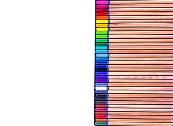 Lápices Colores Sobre Fondo Papel —  Fotos de Stock