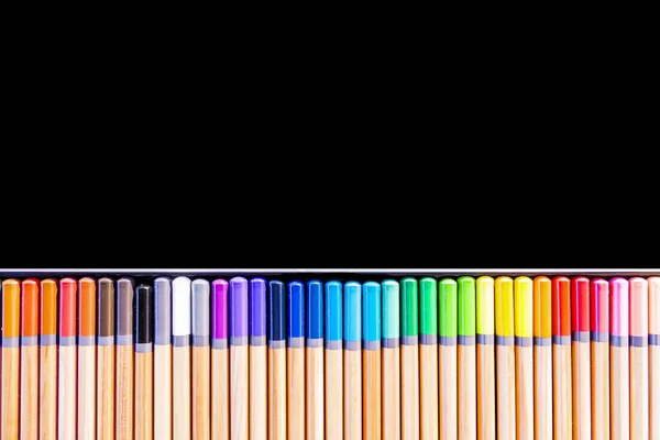 Lápices Colores Volver Escuela — Foto de Stock