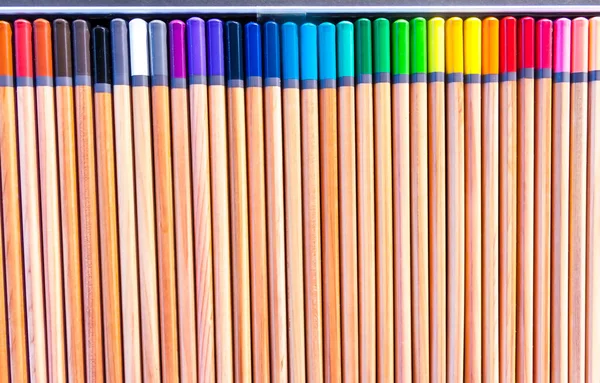 Gekleurde Potloden Terug Naar School Achtergrond — Stockfoto