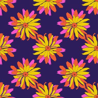 Zarif, dikişsiz botanik desen. Tekstil, ambalaj kağıdı, duvar kağıdı, hatıra defteri, yüzey tasarımı için moda doğa süsü.