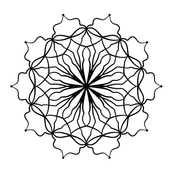 Kreisförmiges Muster Mandala Illustration Für Tätowierungen Aufkleber Malvorlagen Dekoration Dekoratives — Stockvektor