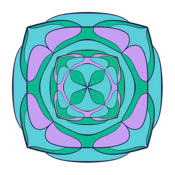 Modèle Circulaire Illustration Mandala Pour Tatouage Autocollants Décoration Ornement Doodle — Image vectorielle