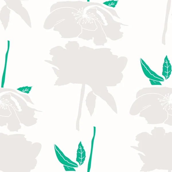 Elegancki Bezszwowy Wzór Botaniczny Modna Ozdoba Natury Dla Tekstyliów Papieru — Wektor stockowy