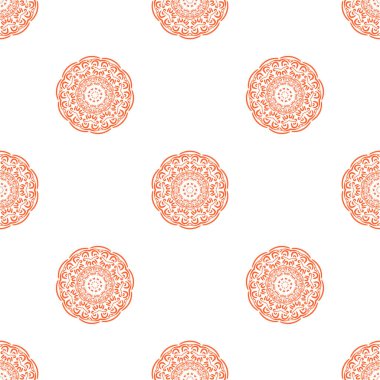 Mandala 'nın renkli bir geçmişi var. Süslü elementlerle kusursuz desen.