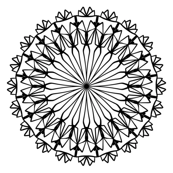 Patrón Circular Ilustración Mandala Para Tatuajes Pegatinas Páginas Para Colorear — Vector de stock