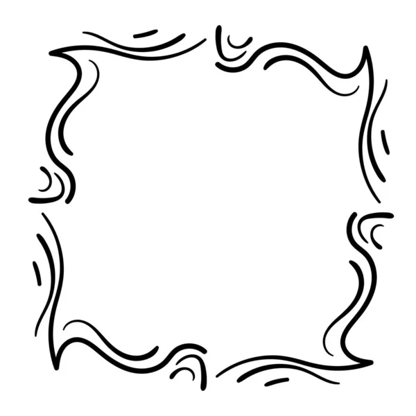 Мальована Вручну Каракулі Рамка Векторний Елемент Дизайну — стоковий вектор