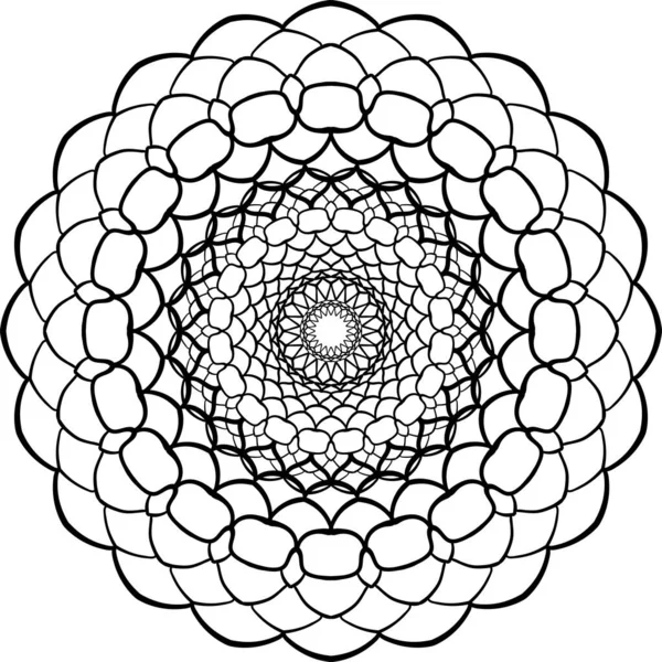 Modelul Mandalei Circulare Ornament Decorativ Doodle Ilustrație Vectorială Element Pagină — Vector de stoc
