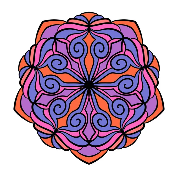 Abstraktes Buntes Mandala Ornament Dekorativ Verziertes Gestaltungselement Vektorillustration — Stockvektor