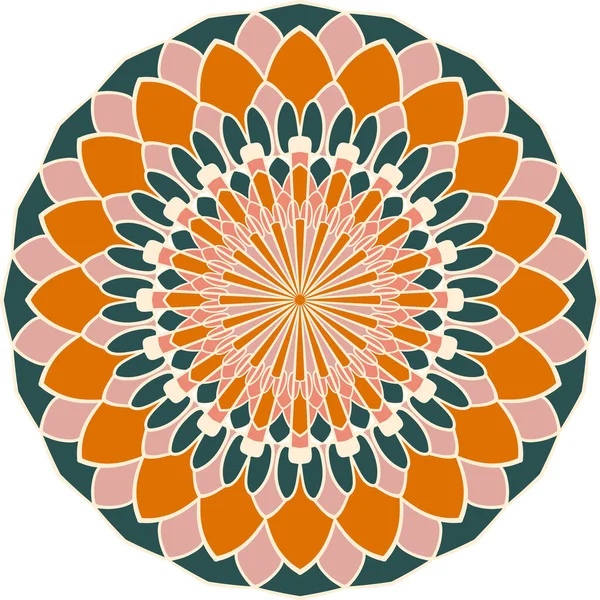 Abstraktes Buntes Mandala Ornament Dekorativ Verziertes Gestaltungselement Vektorillustration — Stockvektor