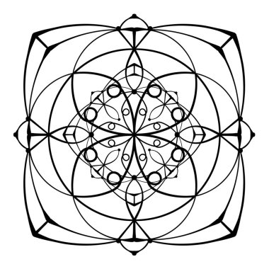 Süslü desen. Vektör çizimi. Boyama kitabı sayfası.