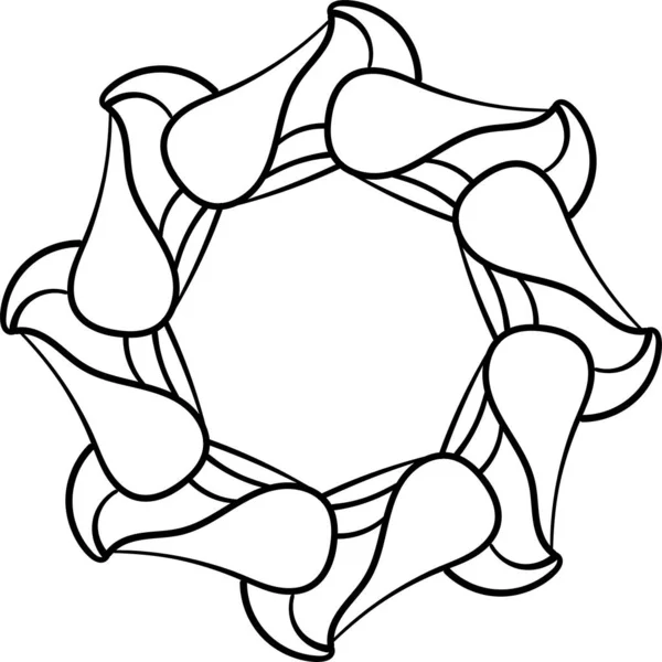 Cadre Bordure Dessinée Main Illustration Vectorielle — Image vectorielle