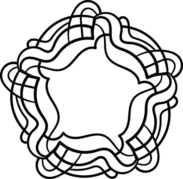 Cadre Bordure Dessinée Main Illustration Vectorielle — Image vectorielle
