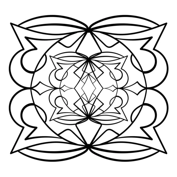 Motif Ornemental Illusion Vectorielle Coloriage Livre Page — Image vectorielle