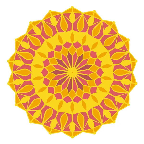 Ornamento Abstrato Círculo Padrão Mandala Doodle Ilustração Vetorial —  Vetores de Stock