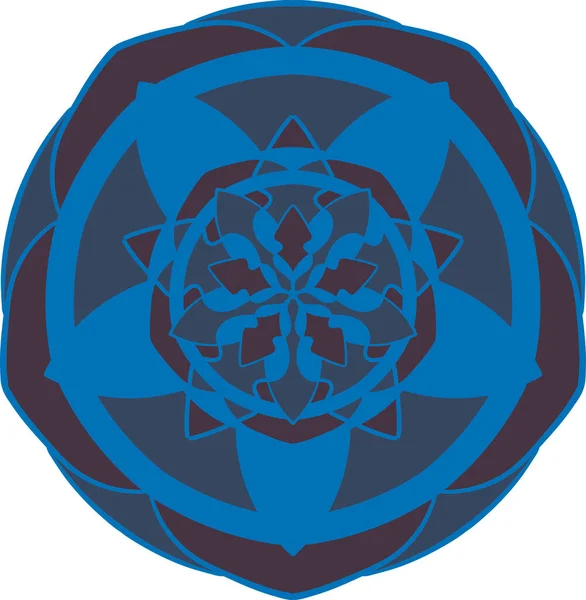 Ornamento Abstrato Círculo Padrão Mandala Doodle Ilustração Vetorial — Vetor de Stock