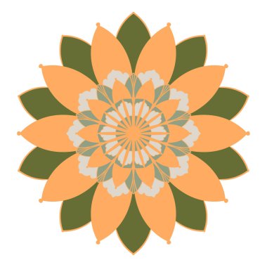 Çemberdeki soyut süs. Karalama mandala deseni. Vektör illüstrasyonu.