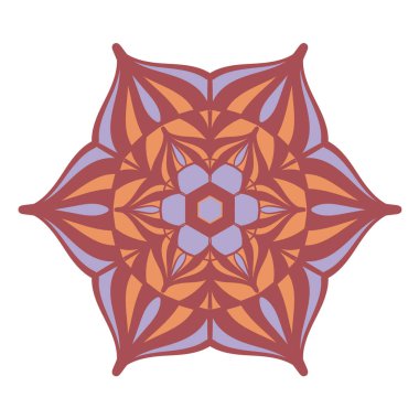 Çemberdeki soyut süs. Karalama mandala deseni. Vektör illüstrasyonu.