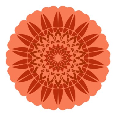 Çemberdeki soyut süs. Karalama mandala deseni. Vektör illüstrasyonu.