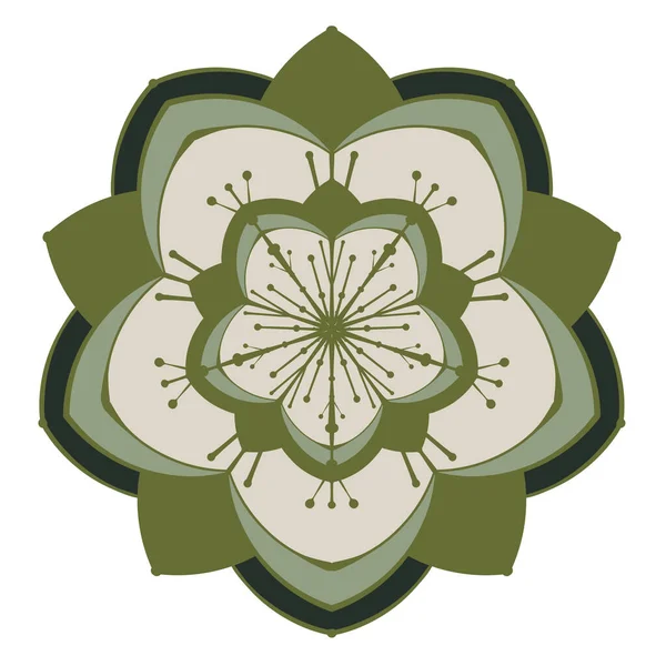 Ornamento Astratto Cerchio Doodle Mandala Modello Illustrazione Vettoriale — Vettoriale Stock