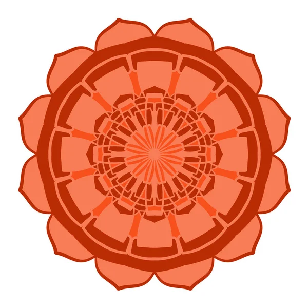 円形の抽象的な装飾 ダドル曼荼羅のパターン ベクターイラスト — ストックベクタ