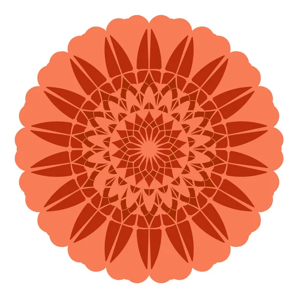 Abstraktes Ornament Kreis Gekritzeltes Mandala Muster Vektorillustration — Stockvektor