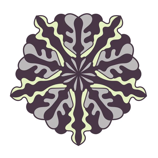 Adorno Abstracto Círculo Patrón Mandala Doodle Ilustración Vectorial — Archivo Imágenes Vectoriales