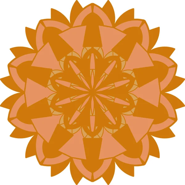 Abstraktní Ornament Kruhu Doodle Mandala Vzor Vektorová Ilustrace — Stockový vektor