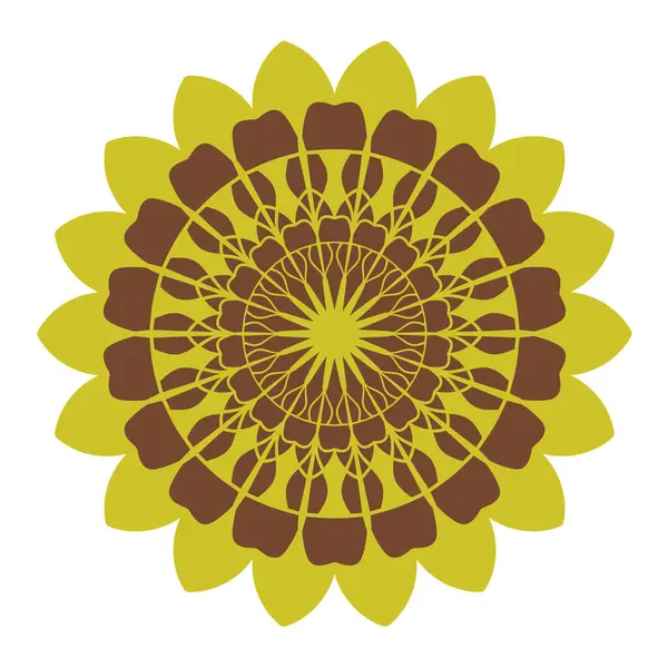 Ornamento Abstrato Círculo Padrão Mandala Doodle Ilustração Vetorial — Vetor de Stock