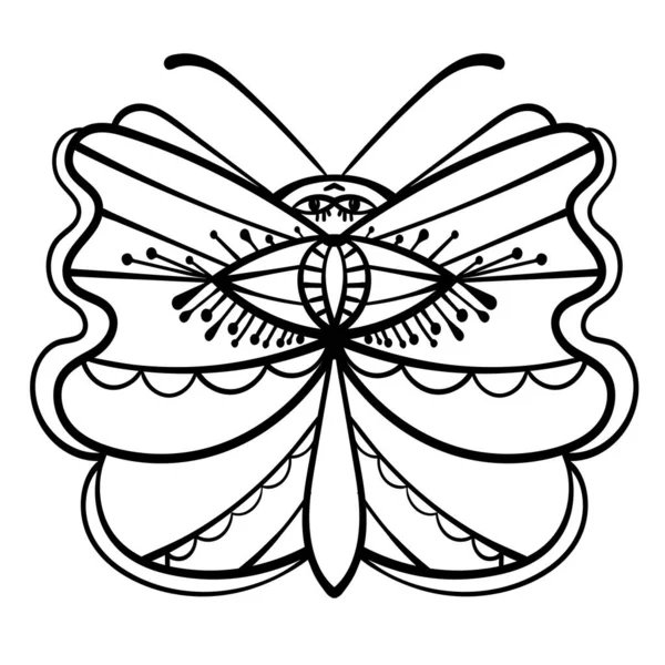 Papillon Décoratif Coloré Illustration Vectorielle — Image vectorielle