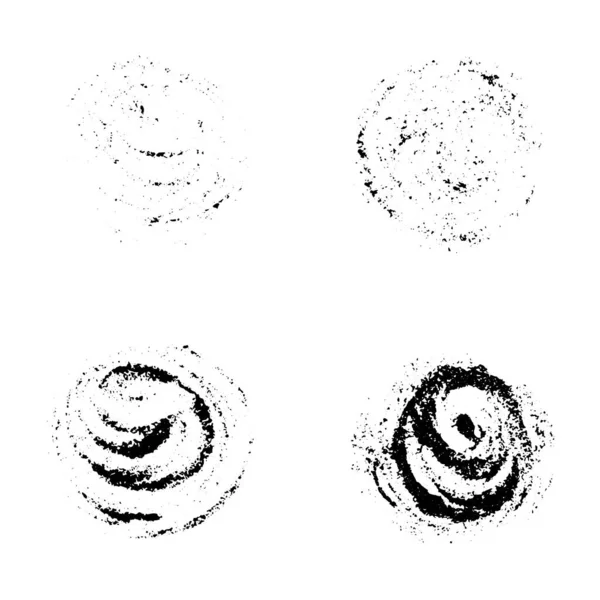 Ensemble Empreintes Abstraites Texture Grunge Avec Effet Détresse Illustration Vectorielle — Image vectorielle