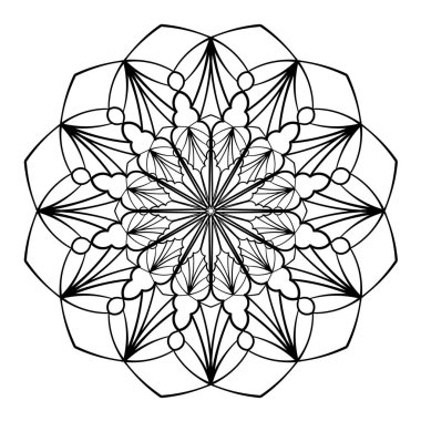 Vektör çizimi. Dekoratif mandala deseni.