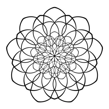 Vektör çizimi. Dekoratif mandala deseni.