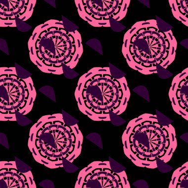 Soyut süslemelerle kusursuz vektör dokusu.