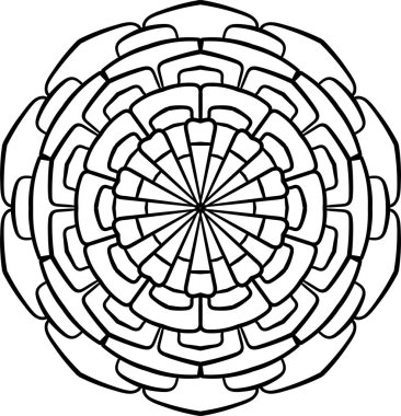 Vektör çizimi. Dekoratif mandala deseni.