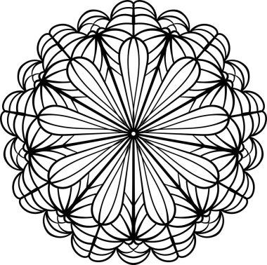 Vektör çizimi. Dekoratif mandala deseni.